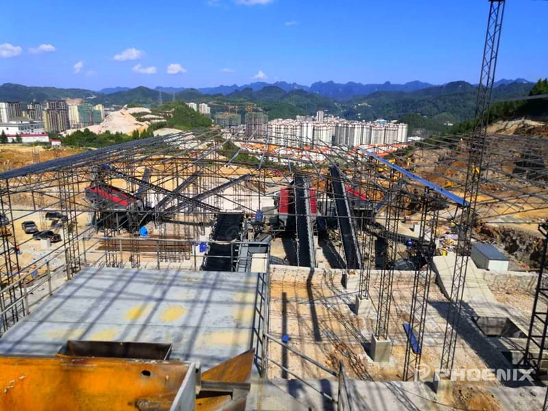 <b>時產500t石灰石破碎生產線籌建試運行</b>